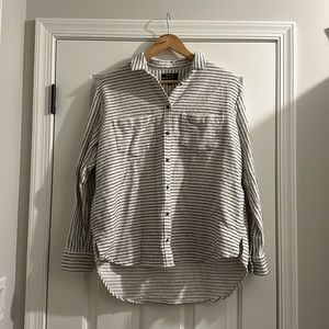 Madewell Striped Oversized Ex Boyfriend Button Down